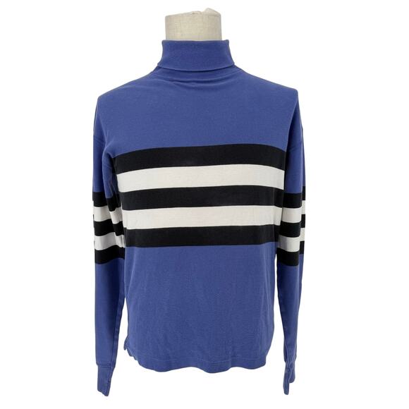 Vintage 1990s J.Crew Turtleneck Varsity Sweatshirt Shirt Men's Size M - Picture 1 of 10